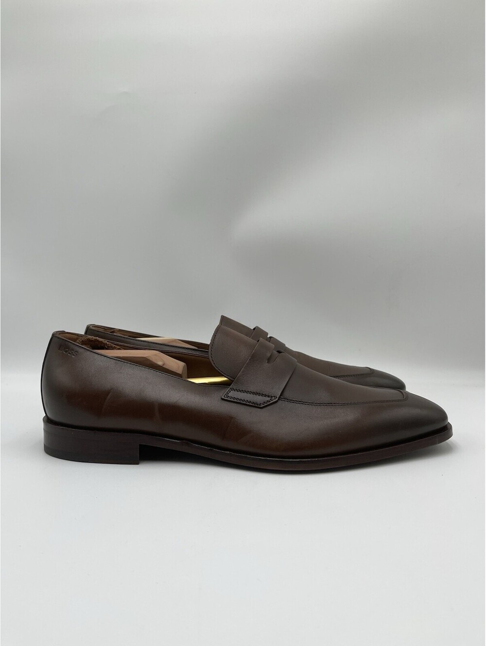 BOSS By Hugo Boss Lisbon brown leather penny loafers Size 11